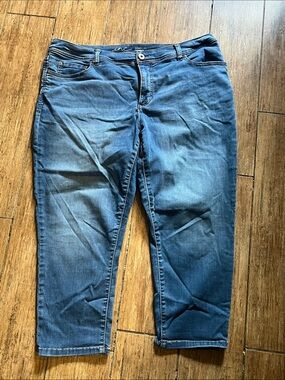 INC International Concepts Dark Blue Stretch Ankle Jeans Plus Size